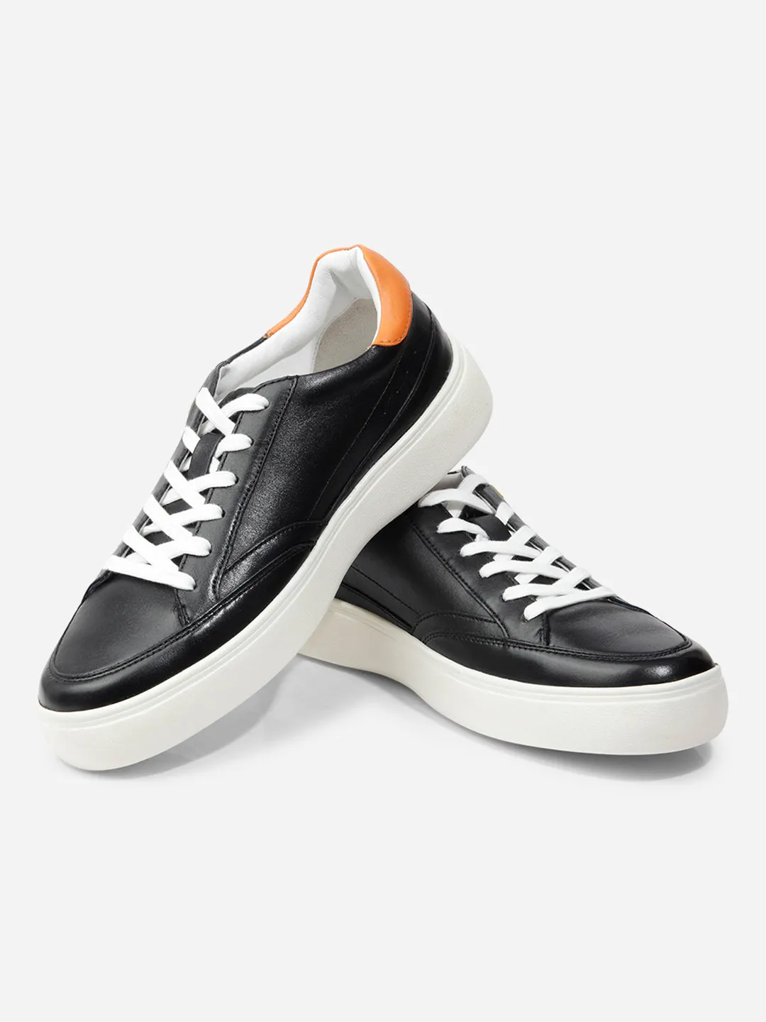 Men Black Leather Sneaker (ID3091)