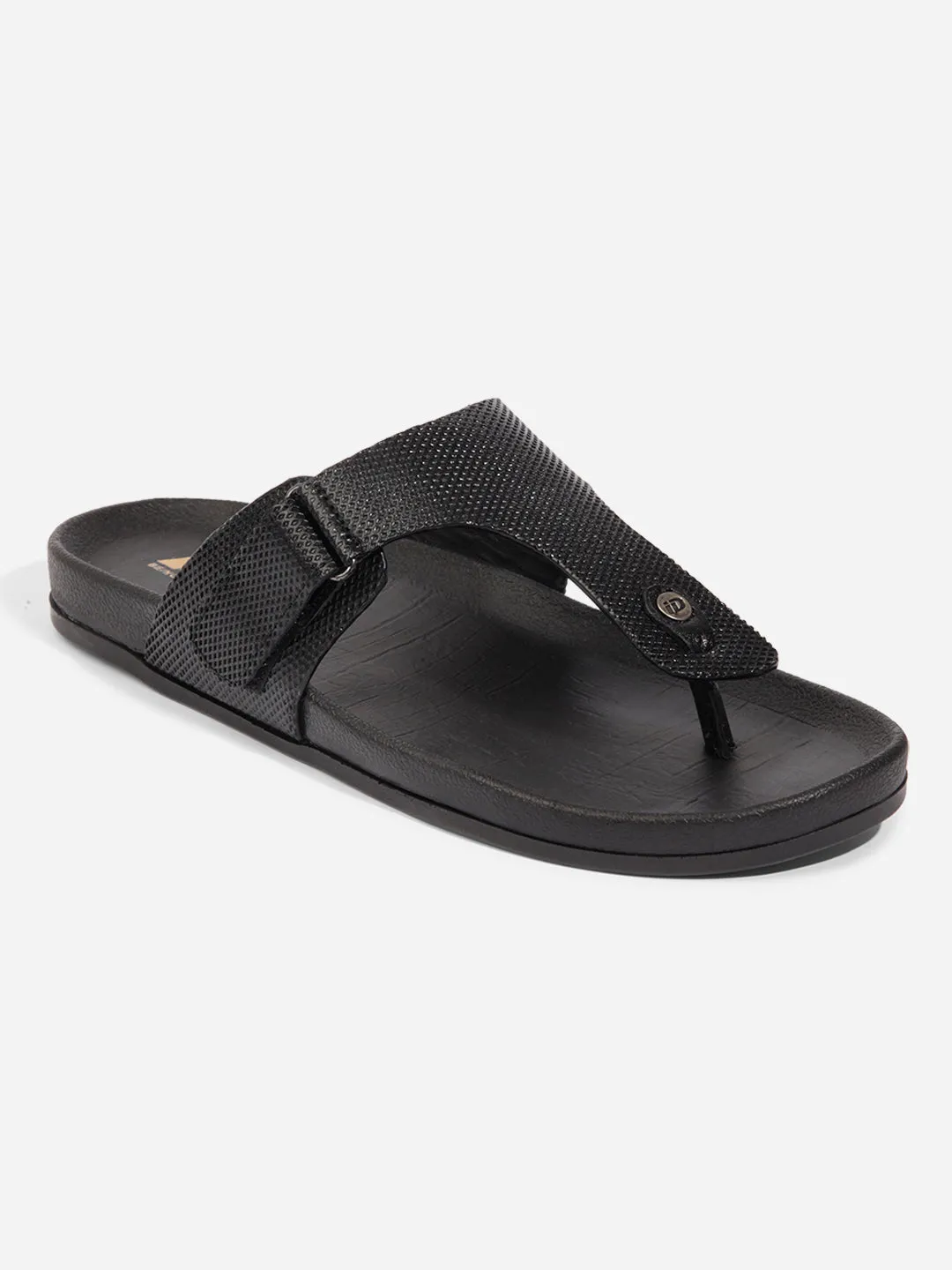 Men Black Sandal / Slipper (ID4227)