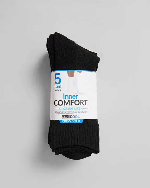 MEN'S 5-PACK COOL COMFORT CREW SOCKS