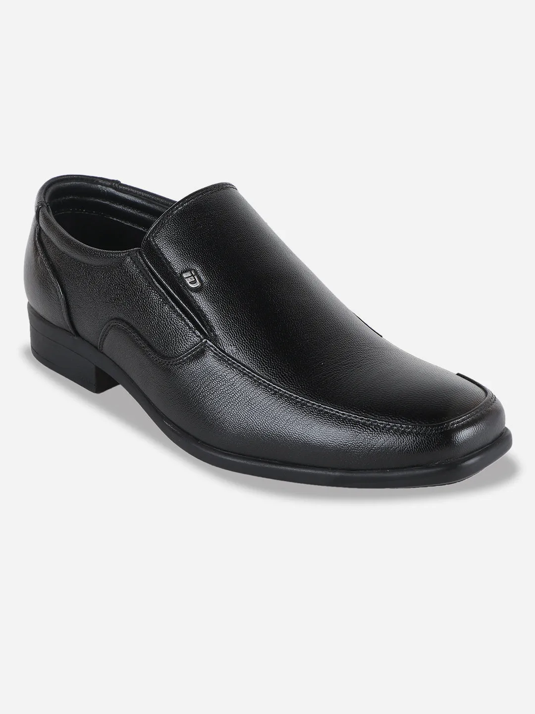 Men's Black Semi Square Toe Slip On Formal (ID6016)