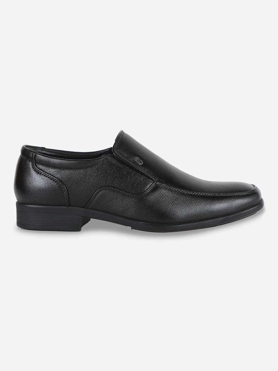 Men's Black Semi Square Toe Slip On Formal (ID6016)