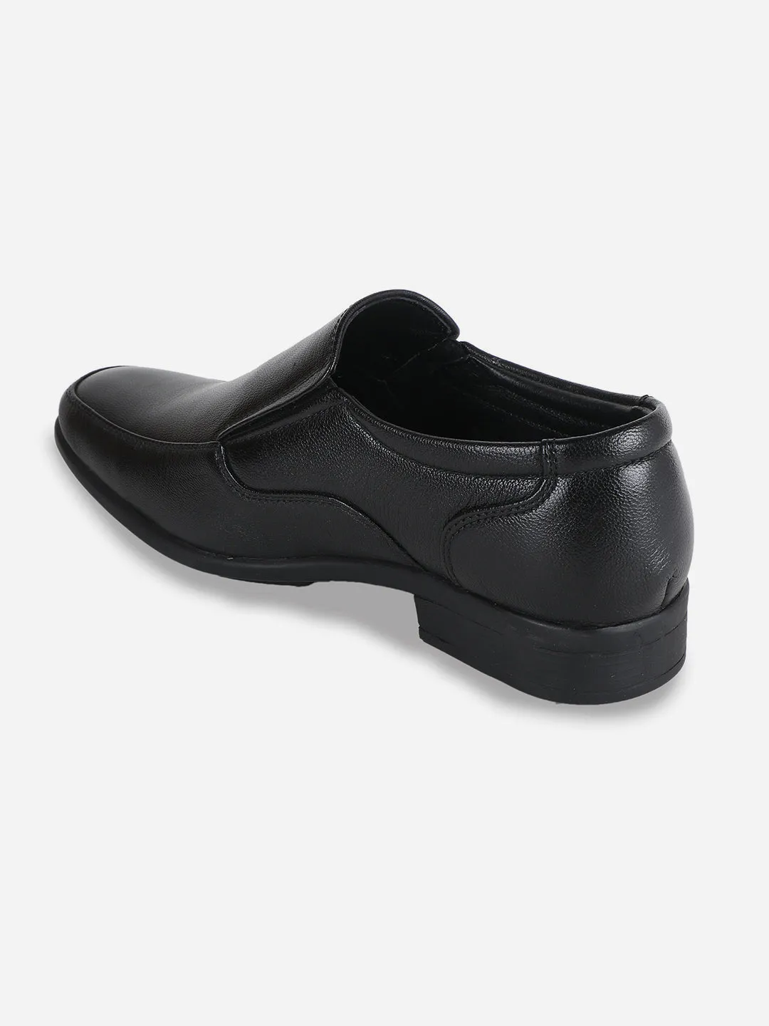 Men's Black Semi Square Toe Slip On Formal (ID6016)