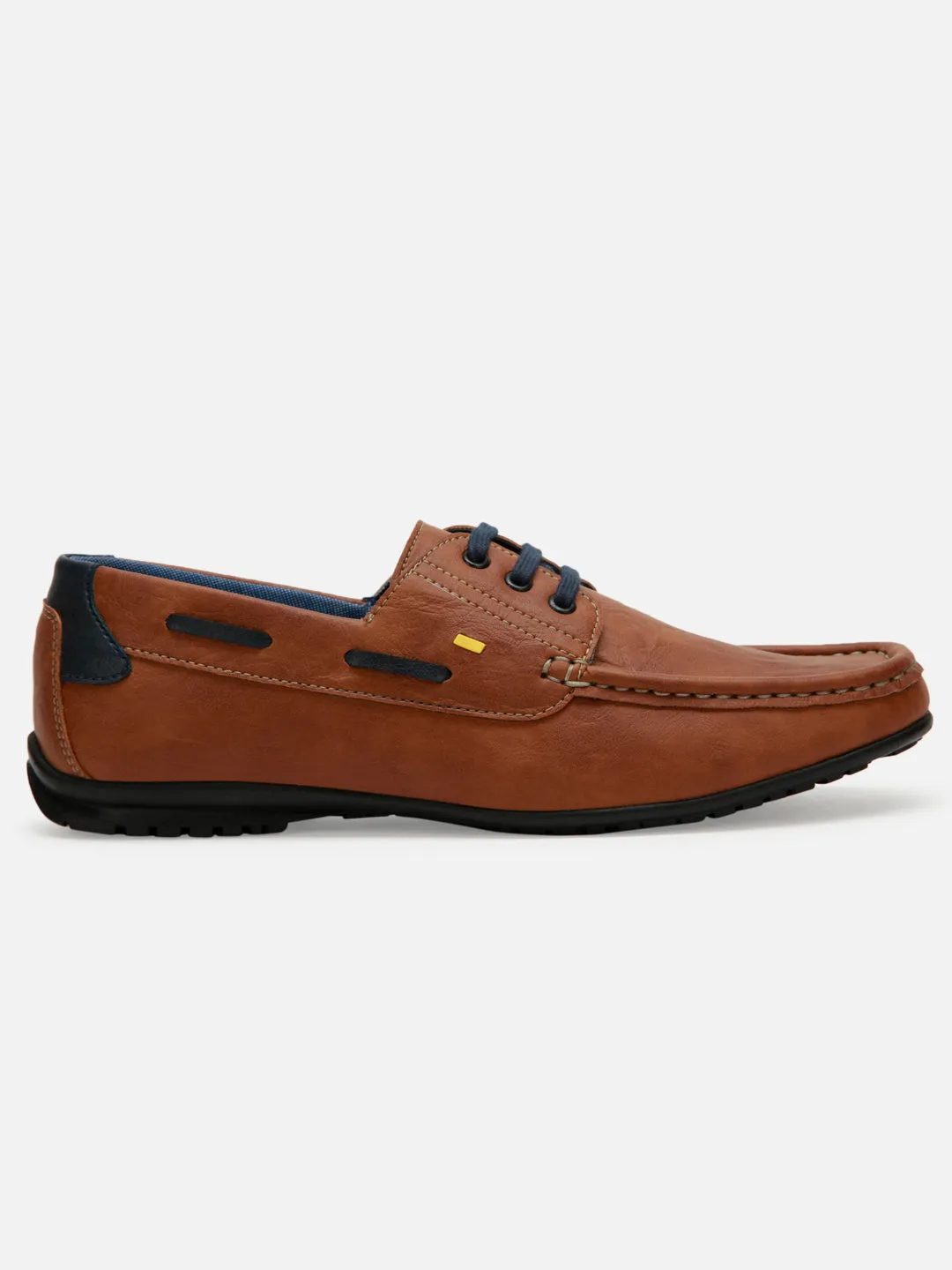 Men's Tan Lace Up Casual Boat Shoe (IX1015)