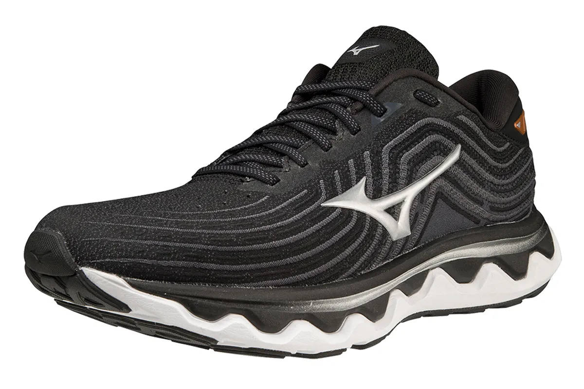 Mizuno Wave Horizon 6 2E Black/silver/orange Copper Mens