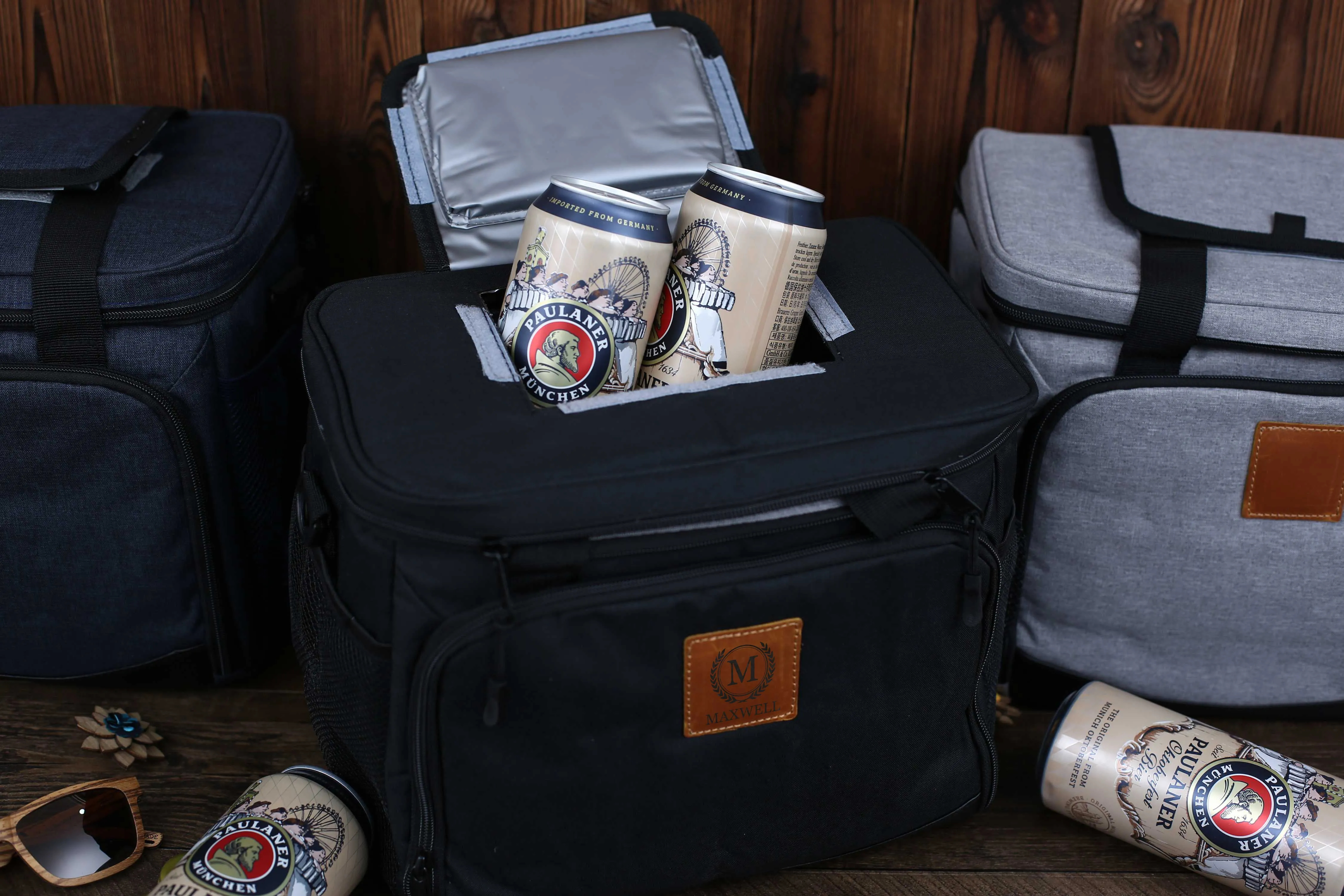 Personalized Groomsmen Gift Cooler Bag, Top Open Beer Cooler Bag, Insulated Picnic Bag