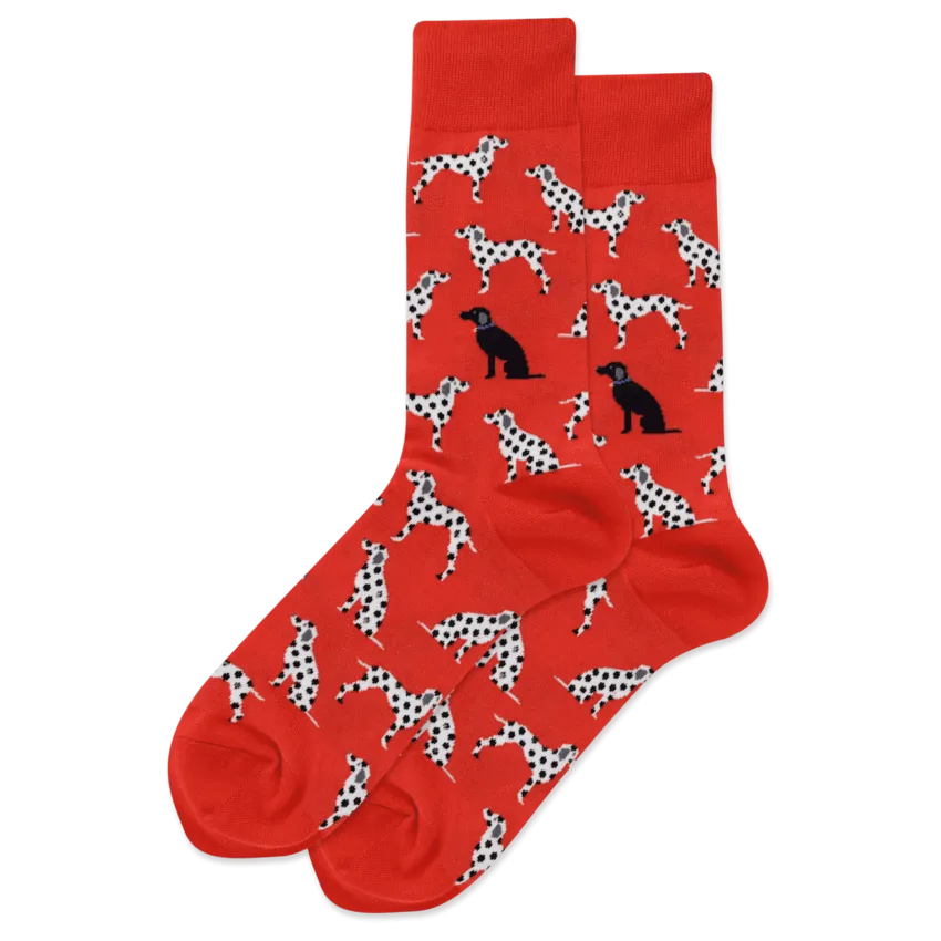 "Dalmatians" Cotton Crew Socks by Hot Sox