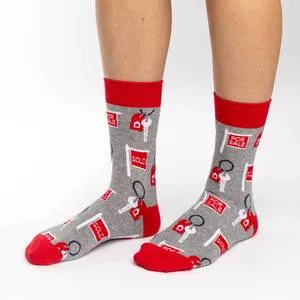 "Real Estate" Cotton Crew Socks by Good Luck Sock