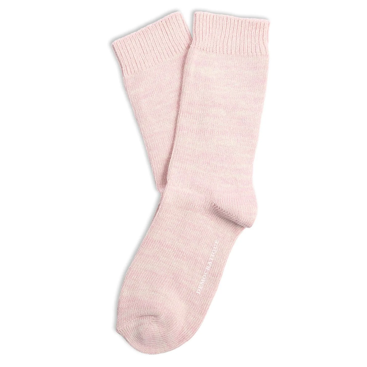 Relax Chunky Flat Knit Supermelange Socks Pale Pink / Off White