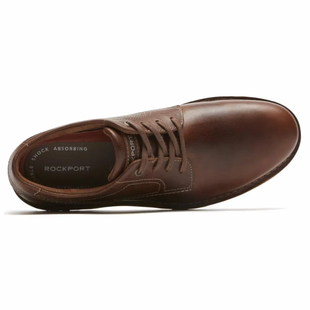 Rockport Men CABOT PLAIN TOE BROWN/LEATHER