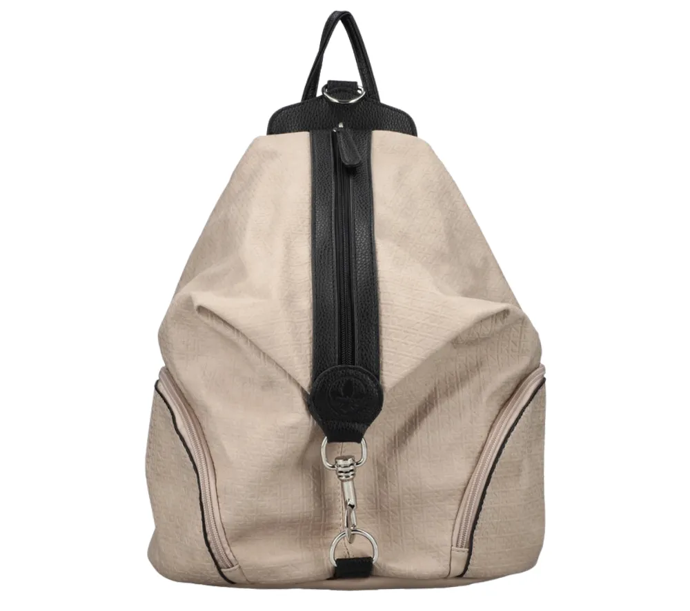 Rucsac casual, dama, RIEKER H1055-62, bej, piele ecologica