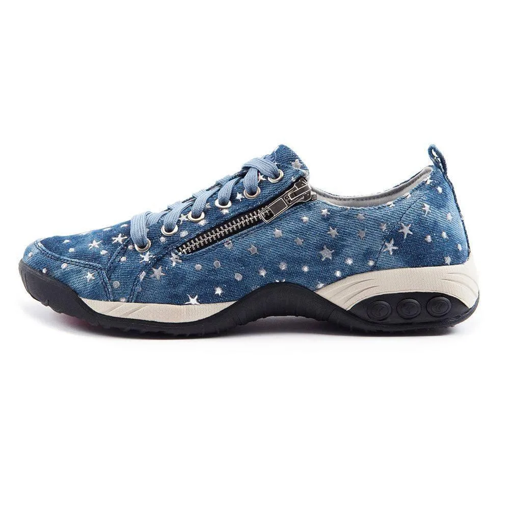 Sienna Prints Women's Side Zip Sport Casual Shoe