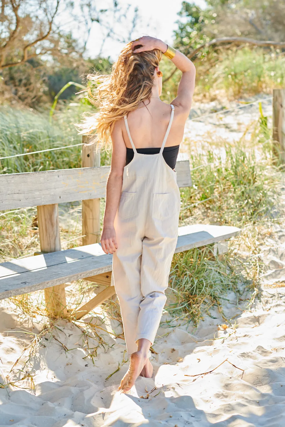 SUMMER BREEZE OVERALLS CREAM