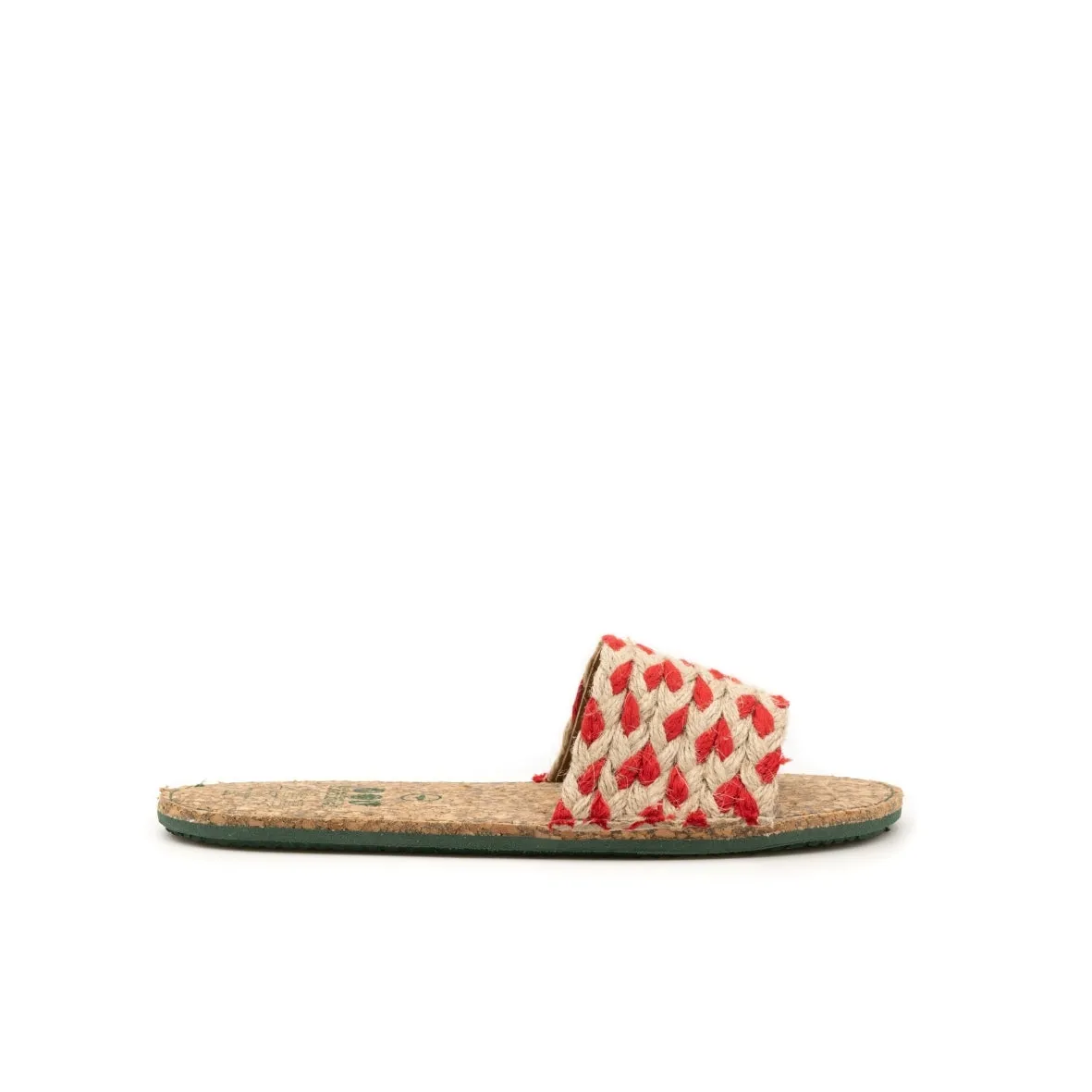 Vegan jute sandal red LIS002