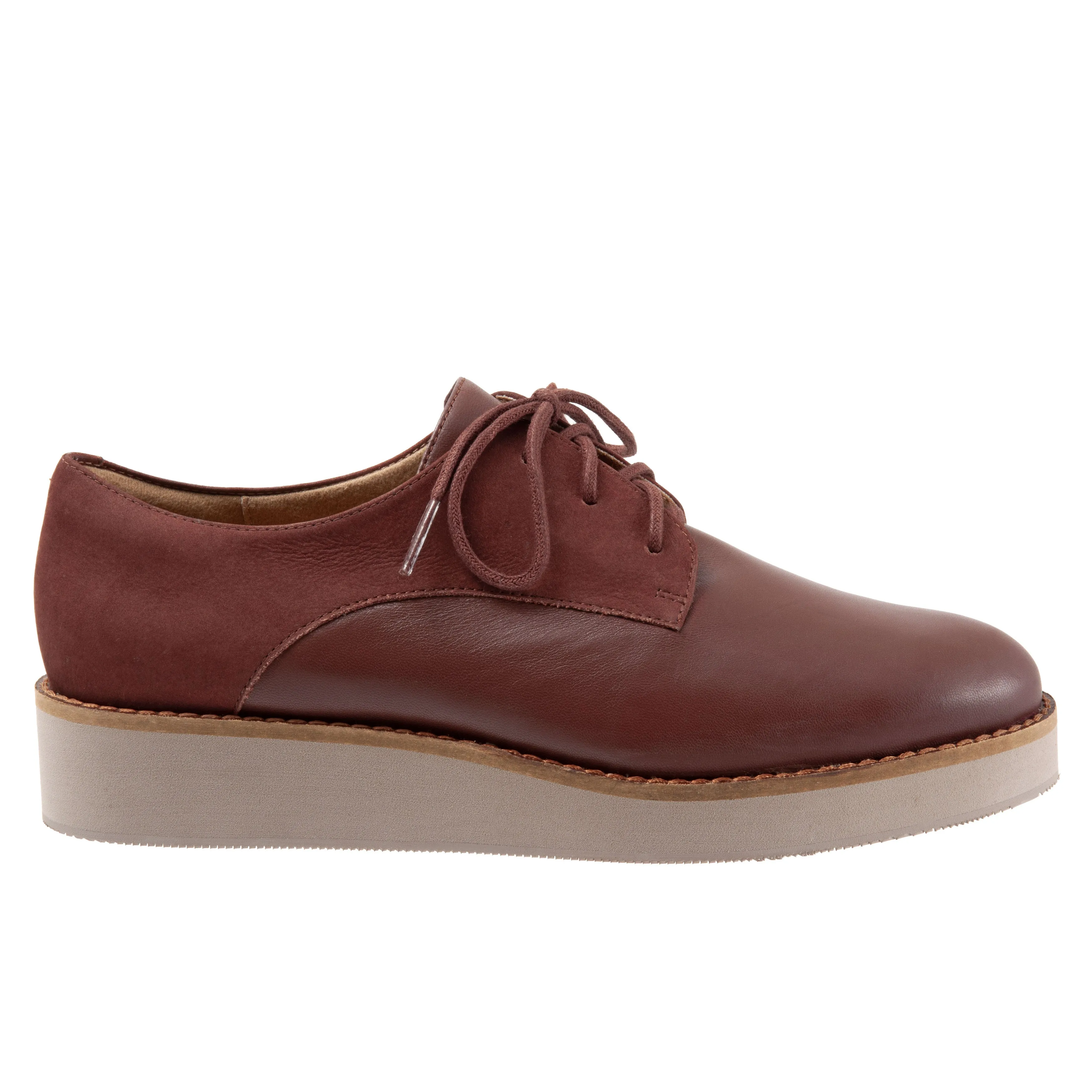 Willis 255 Brown Leather/nubuck Oxford Lace Up Shoes