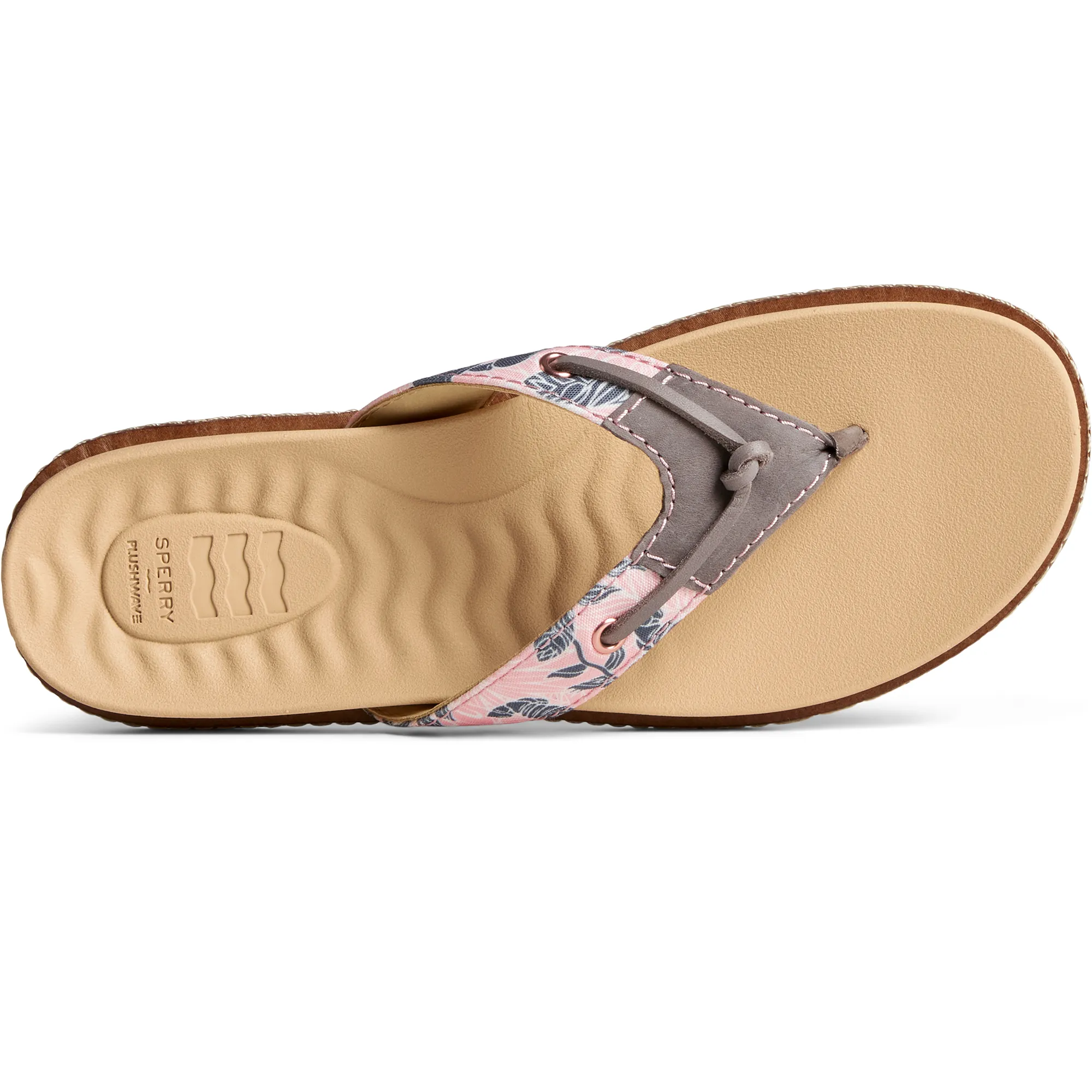 Women's Waveside Plushwave Thong Resort Stripe Flip Flop Stripe - Pink (STS88266)